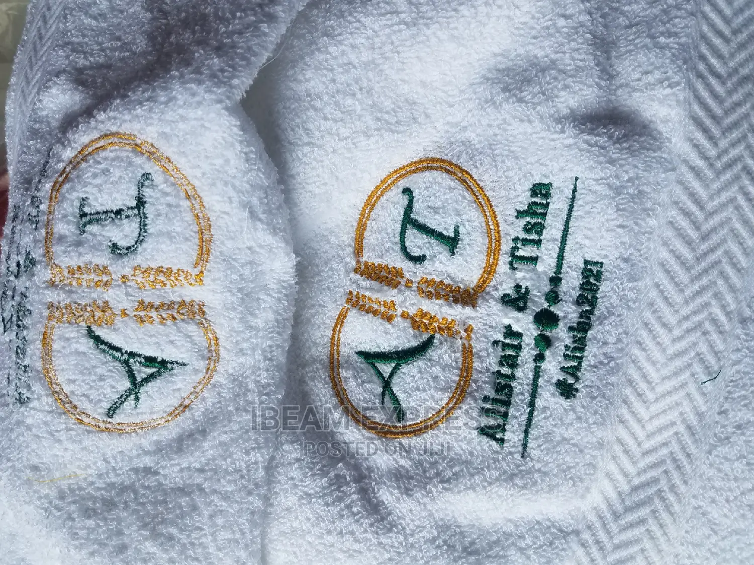 Face Towel Embroidery (Weddings)