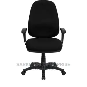 Ergonomic Material Office Swivel Chair - Black