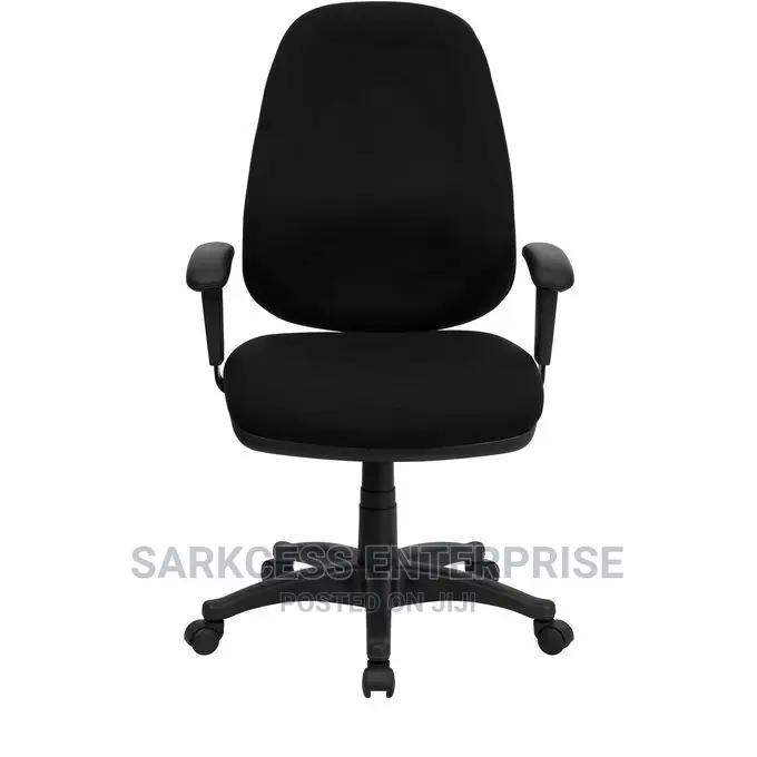 Ergonomic Material Office Swivel Chair - Black
