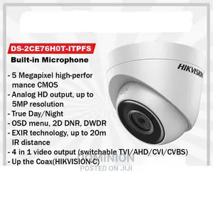 Hikvision Ds-2ce76dot-Itmfs 5.0mp Dome Audio Camera 2.8mm