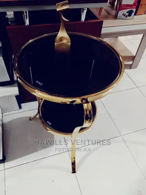Black Round Glass Table