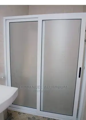 White Bathroom Aluminum Sliding Door