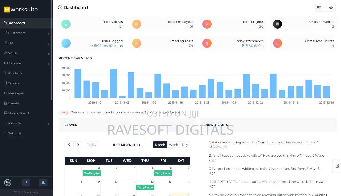 Powerful HR, Accounting, CRM System