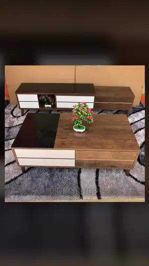 Adjustable TV Cabinet and Center Table Set