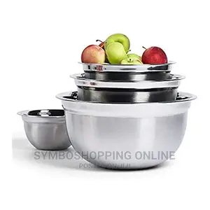 Basic Essentials 4 Piece Stainless Steel Mixing Bowl Set