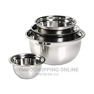 Basic Essentials 4 Piece Stainless Steel Mixing Bowl Set