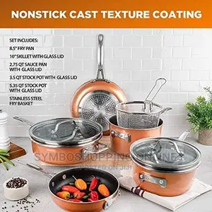 10 Piece Set Stackmaster Non-Stick Space Saving Cookware.