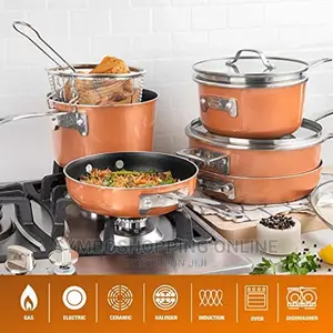10 Piece Set Stackmaster Non-Stick Space Saving Cookware.
