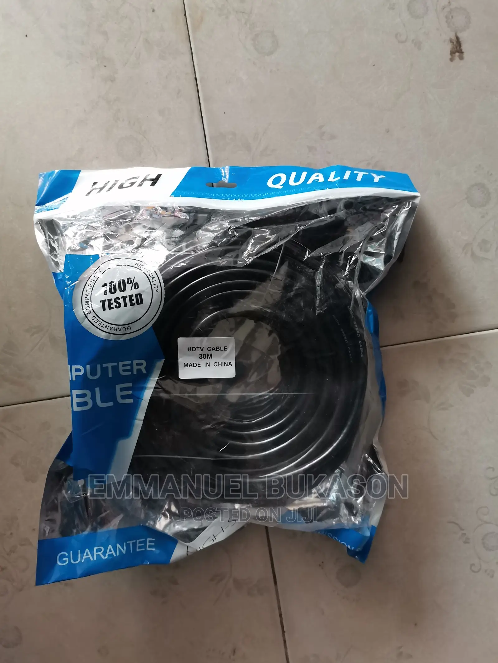 30m Black Hdmi Cable