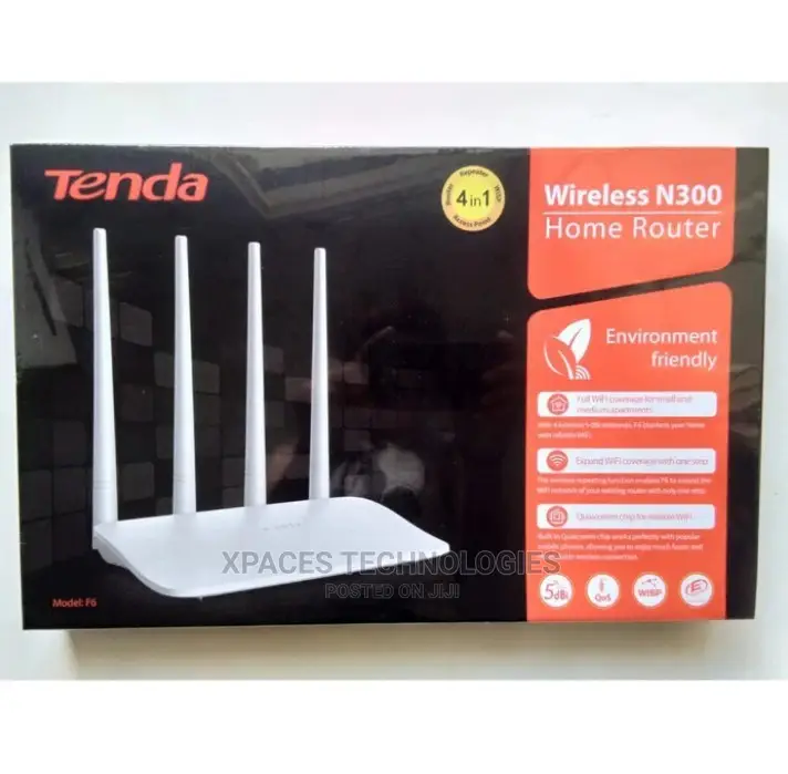 Tenda F6 V4.0 Wireless N300 Easy Setup Wi-Fi Router 300