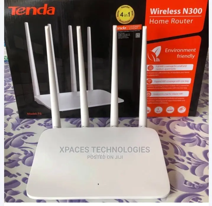Tenda F6 V4.0 Wireless N300 Easy Setup Wi-Fi Router 300