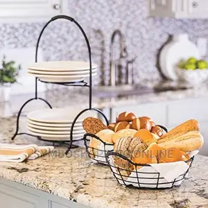 2 Tier Basket Stand With Removable Basket