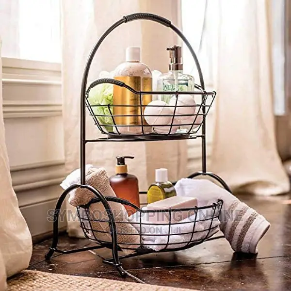 2 Tier Basket Stand With Removable Basket
