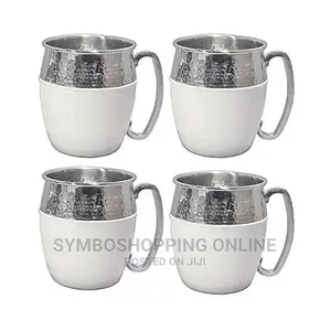 Member’S Mark Hammered Mule Mugs – 4 Pack ,White