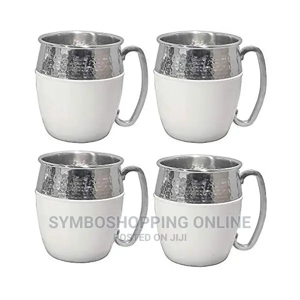 Member’S Mark Hammered Mule Mugs – 4 Pack ,White