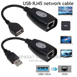 USB Extender- USB 2.0 to RJ45 LAN Extension Adapter Over Cat