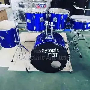 Olympic Fbt 5-piece Drum Set With Cymbals - Blue