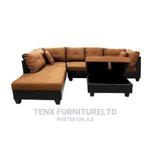 Sofa L-Shaped ( Ottoman) Brown
