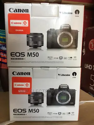 Canon EOS M50 Mirrorless Digital Camera With 15-45mm Lens (B