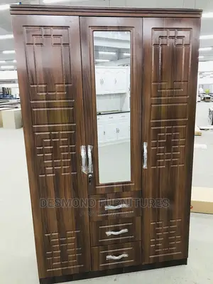 Three Doors Wardrobe With a Mirror (9033)