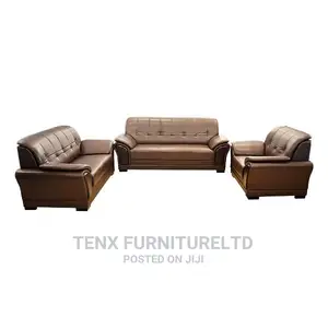 Sofa Set ( Brown Leather )