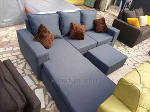Quality Gray Colored L Shaped Sofa. Free Delivery