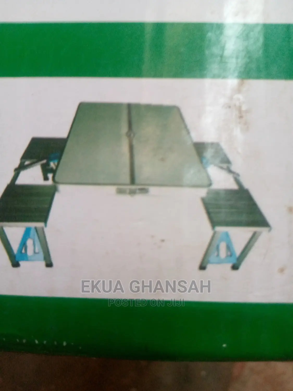 Foldable Aluminum Picnic Table With 4 Chairs