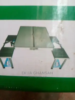 Foldable Aluminum Picnic Table With 4 Chairs
