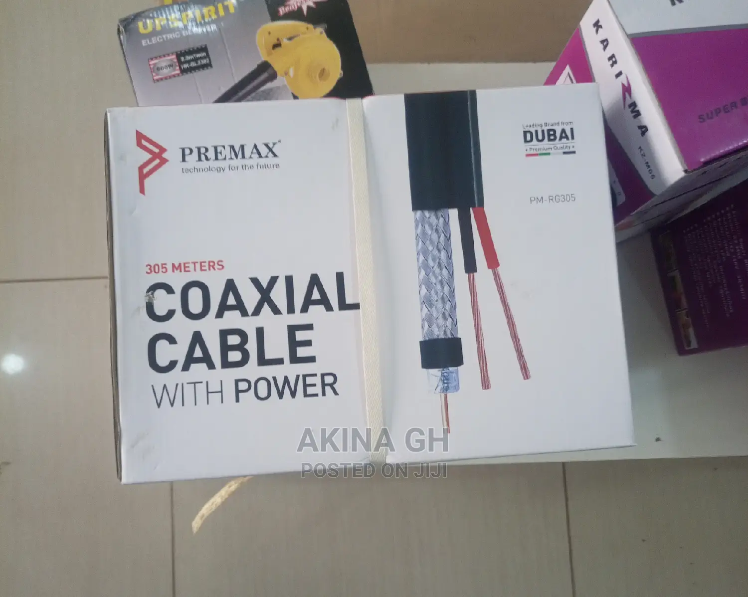 Premax Coaxial Cable With Power 305m