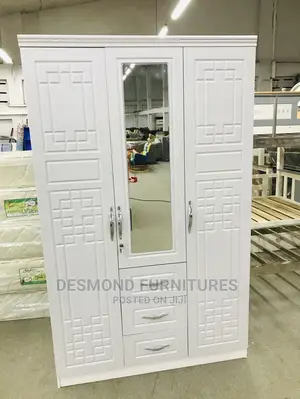 Three Doors Wardrobe With a Mirror ( 9033 )