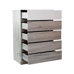 Chest of 5 Drawers Brown/White