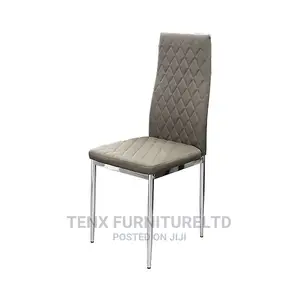 Dining Chair Grey With (Metal Legs)
