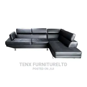 L-Shaped Leather Sofa Set (Loveseat)