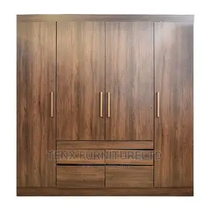 Wardrobe 4doors 4drawers (Ebony)