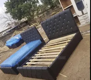 Double Leather Bed Frame