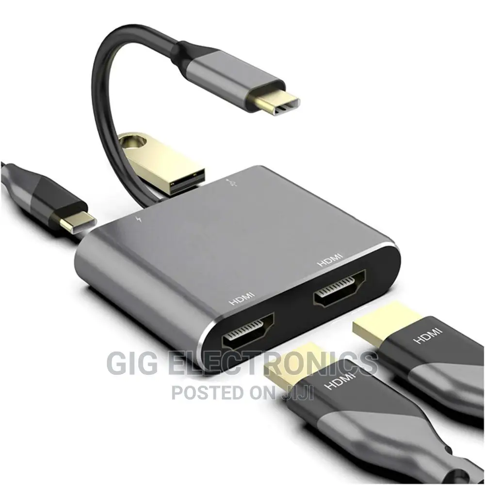 Type C to Dual Hdmi - 4 in 1 Usb 3.0 + Pd