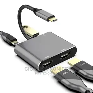 Type C to Dual Hdmi - 4 in 1 Usb 3.0 + Pd