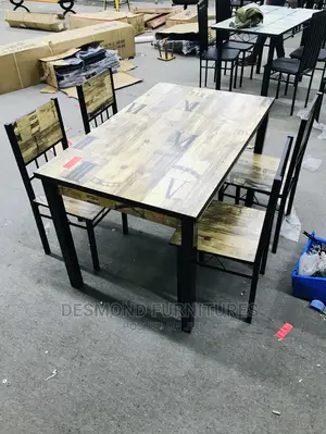 Wooden Dining Table With 4 Chairs