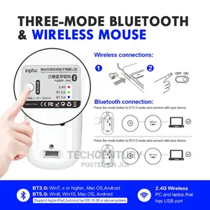 Inphic Bluetooth Mouse 3 Modes