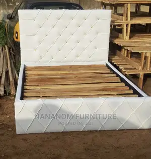 Turkish White Double Bed Frame