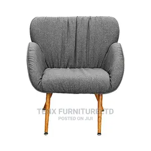 Arm Chair With Metal Legs Pearl
