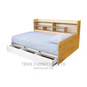 Kids Bed With Cabinet Shelf