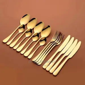 Gold Cutlery Set 24pis