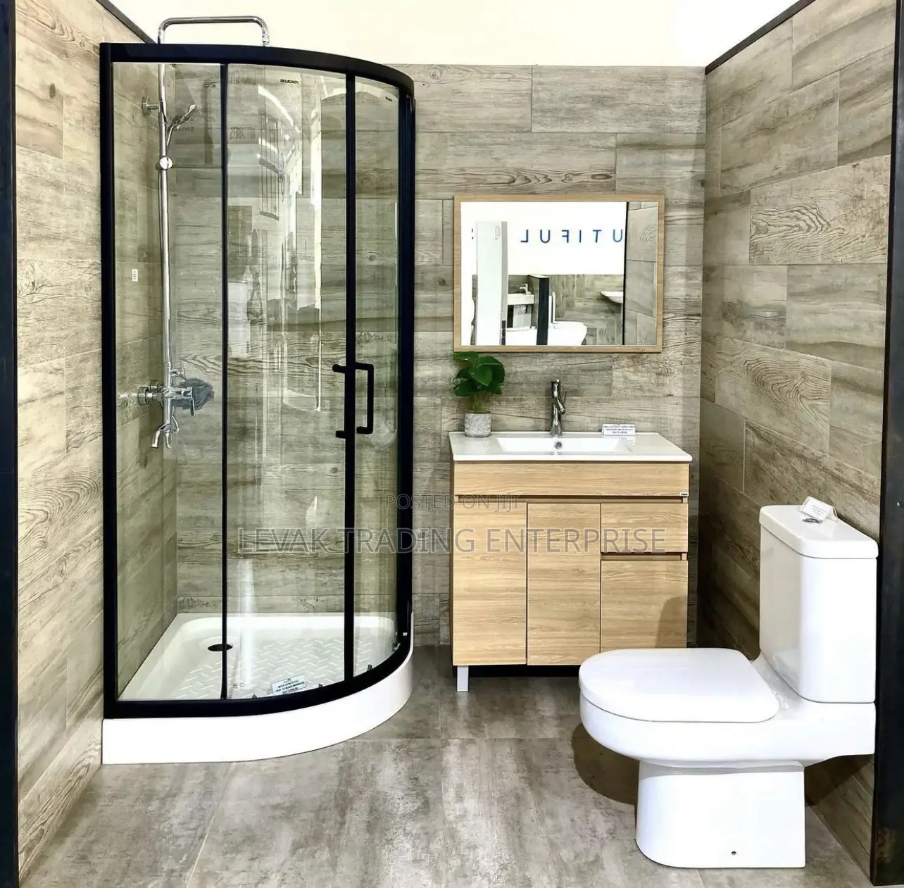 Water Closet +Cabinet + Shower - Bathroom Accessories
