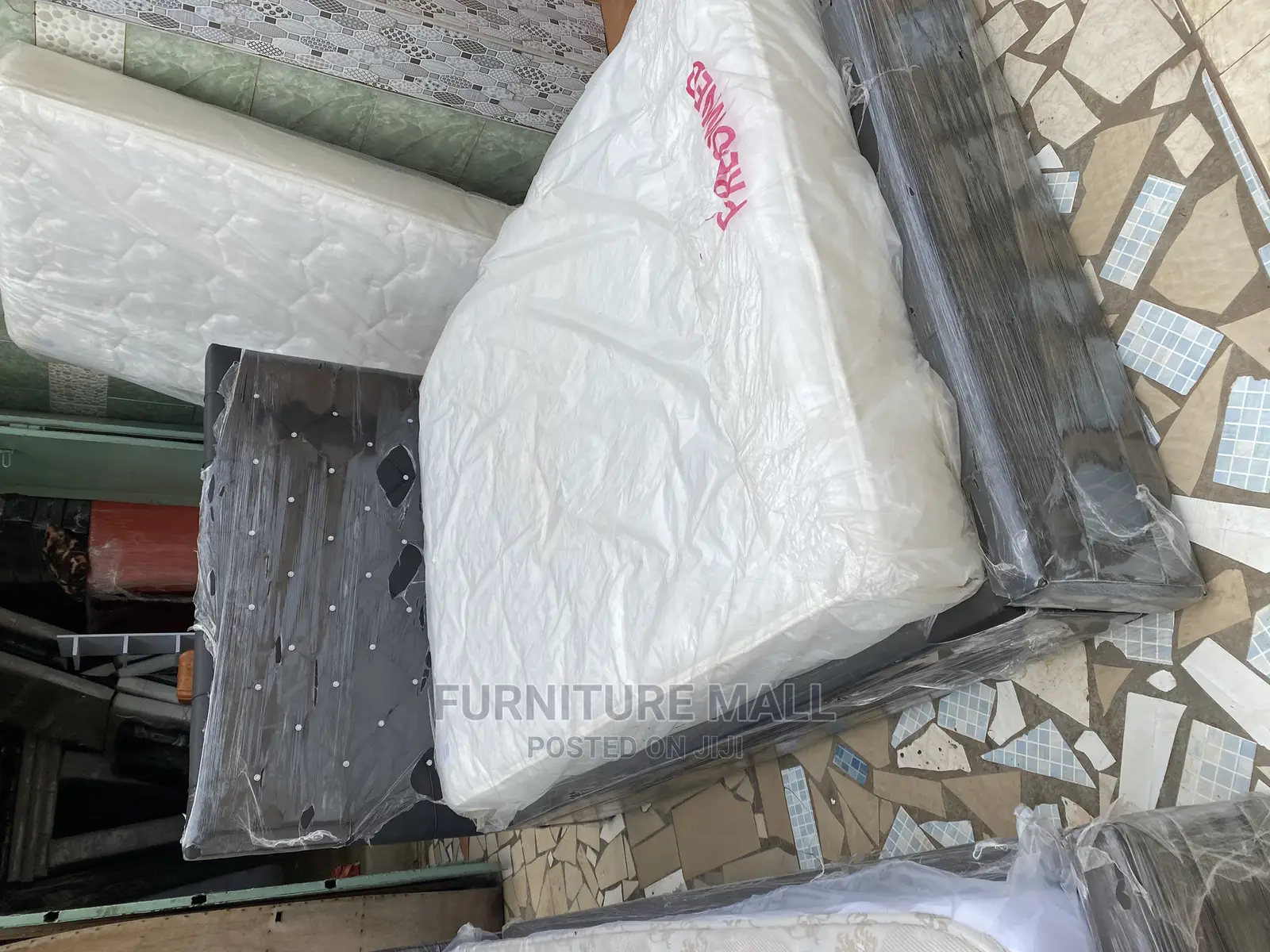 Standard Queen Size Bed With Mattress . Free Delivery