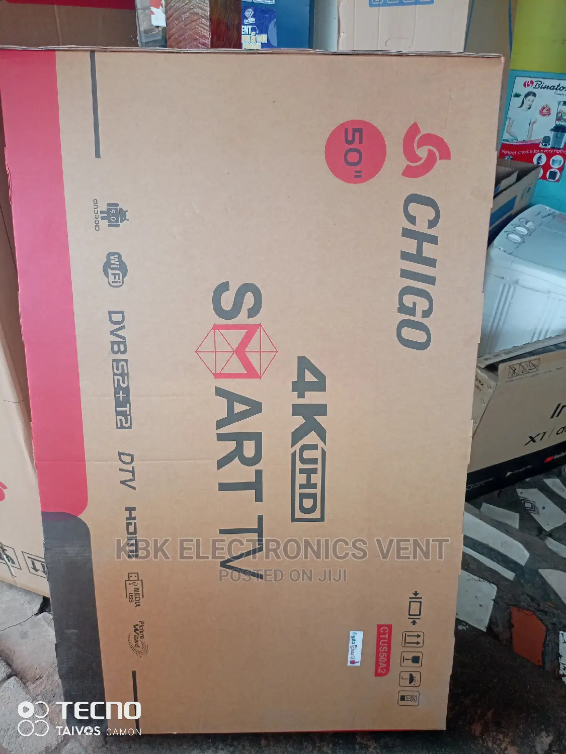 Chigo 50" Smart UHD Satellite Digital Led TV