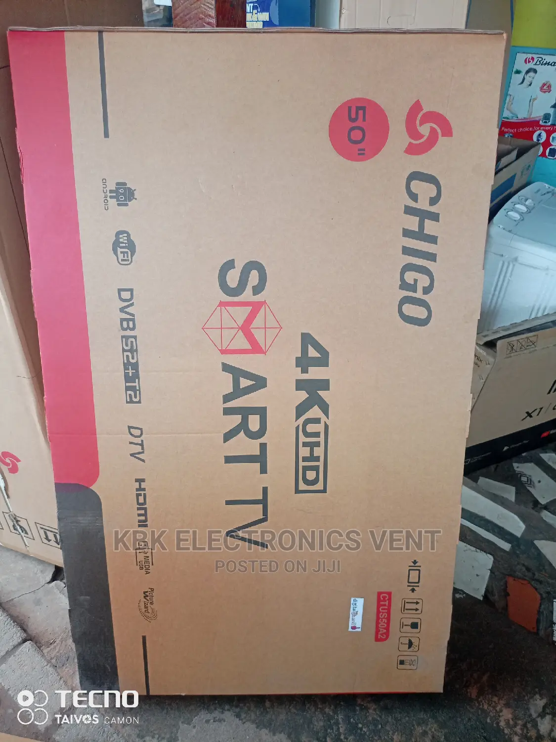 Chigo 50" Smart UHD Satellite Digital Led TV