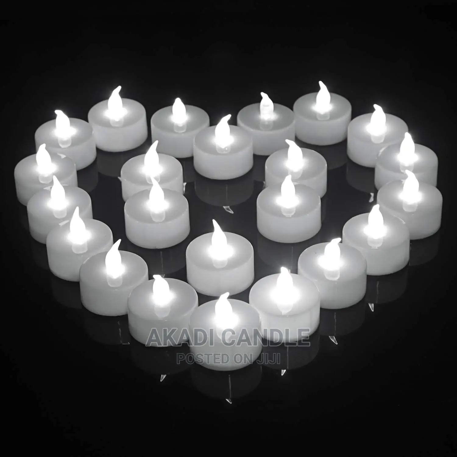 White Battery Candle