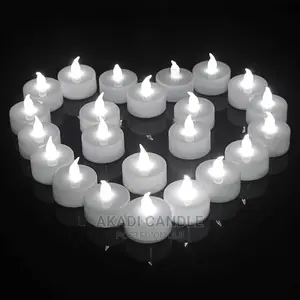 White Battery Candle