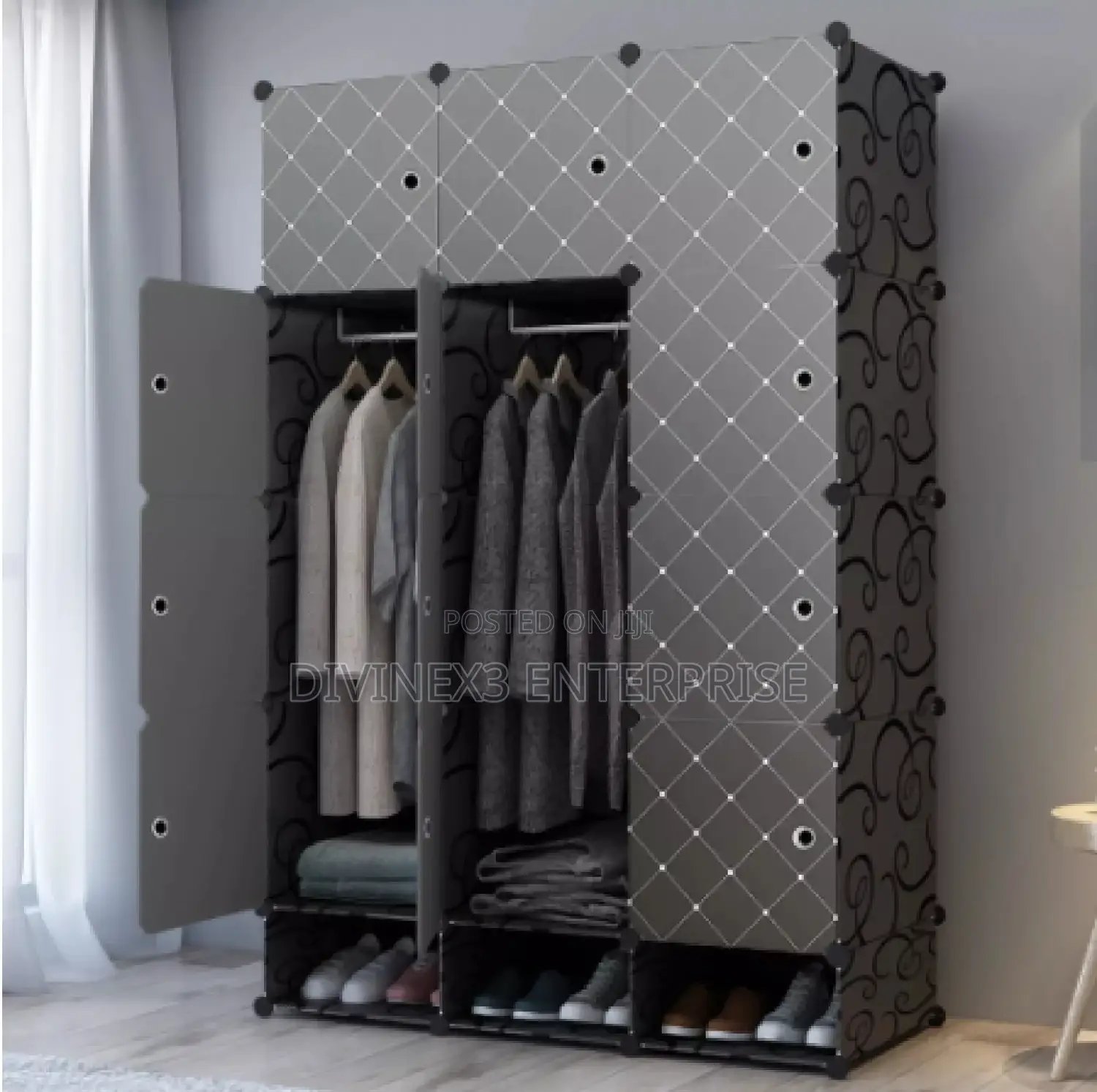 12 Cubes Plastic Wardrobe